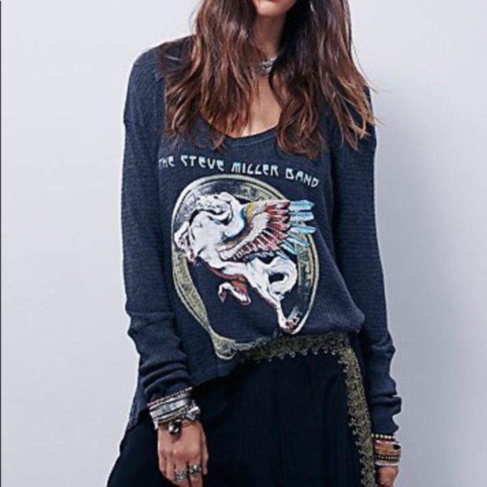 ISO Free People 'Steve Miller Band' Thermal Top - Picture 2 of 2